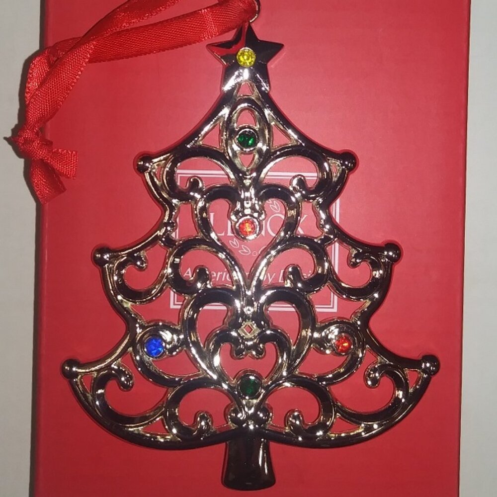 New Lenox Sterling Silver-Plated Christmas Tree Ornament